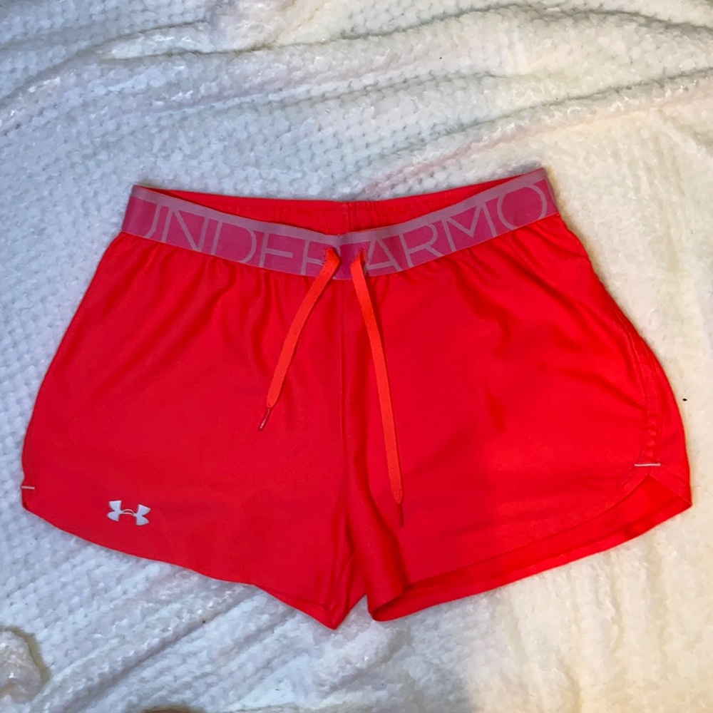 Hot pink running shorts